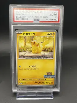 PSA 10 2025 POKEMON JAPANESE SV-P PROMO ILLUSTRATION CONTEST 2024 #242 PIKACHU - Image 1