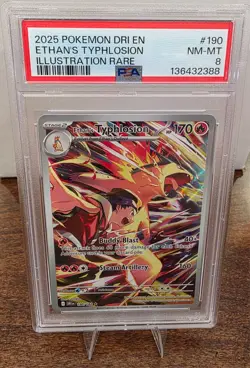 2025 Pokemon DRI EN Ethan's Typhlosion #190 PSA 8 - Image 1