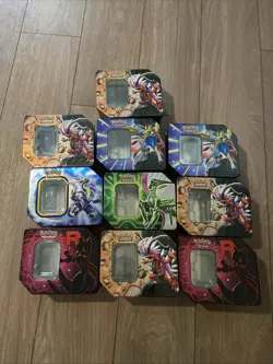 Lot of 10 Empty Pokemon Tins - With plastic inside ideal for display! - Image 1