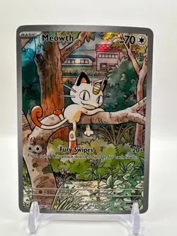 Meowth 106/94 Illustration Rare ME02: Phantasmal Flames Pokemon TCG NM - Image 1