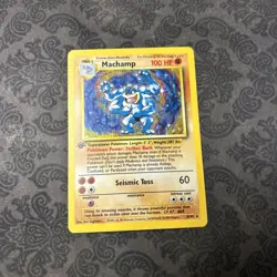 Pokemon Machamp Base Set 8/102 Holo 1st Edition Holo Rare - Image 1