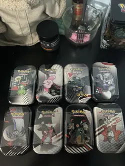 POKEMON BLACK BOLT & WHITE FLARE UNOVA MINI TIN ENG, 8 Tins - Image 1
