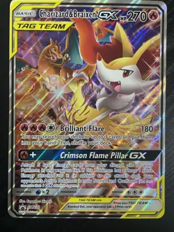 Charizard & Braixen GX SM230 Promo Pokemon Sun & Moon Tag Team Jumbo Card NM - Image 1