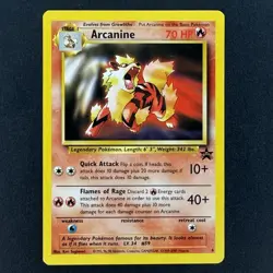 Arcanine #6 WotC Black Star Promo MP Vintage Pokemon TCG Card - Image 1