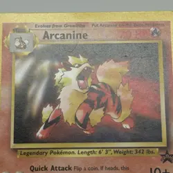 Arcanine #6 WotC Black Star Promo MP Vintage Pokemon TCG Card - Image 2