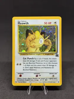 Pokemon TCG Meowth Black Star Promos WOTC Holo Card 10 - Image 1