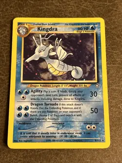 Kingdra 8/111 Neo Genesis WOTC Vintage Holo Pokemon Card LP - Image 1