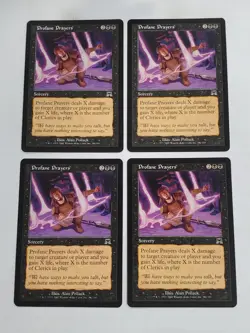 MTG Playset 4x Profane Prayers (Onslaught/Black/C) - BGM - Image 1