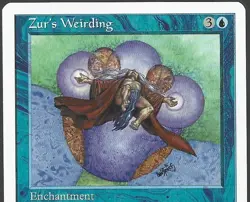 ZUR'S WEIRDING 5th Edition Magic The Gathering MTG rare blue enchantment - Image 2