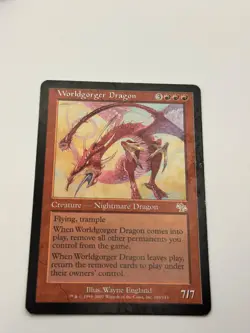MTG, Worldgorger Dragon MP $3 ORDER MIN 103 Judgment Regular - Image 1