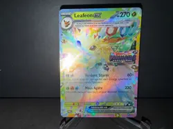 Leafeon ex 006 2025 Pokemon Prismatic Evolutions RR Stamped Promo Card NM+ - Image 1