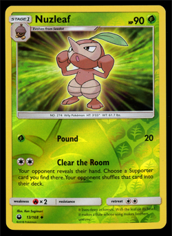 Pokemon Card Celestial Storm Nuzleaf 13/168 Reverse Holo Uncommon - NM - Image 1