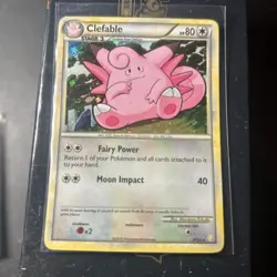 Pokemon TCG Clefable Holo Rare Card 3/123 Heart Gold Soul Silver Vintage 2010 - Image 1