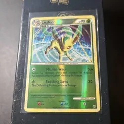 Pokemon Leafeon 17/90 Reverse Holo Undaunted LP Card - Image 1