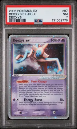 2005 POKEMON EX DEOXYS #97 DEOXYS EX-HOLO PSA 7 NM - Image 1