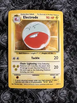 Pokemon TCG Electrode Jungle 2/64 Holo Unlimited Holo Rare No Symbol Error - Image 1