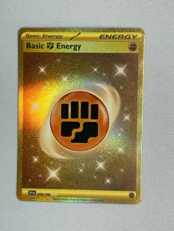 Pokemon TCG Pokemon SV1 Basic Fighting Energy Holo Gold 258/198 NM/LP - Image 1