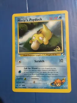 Pokemon TCG Misty's Psyduck With Stamp And Misty's Golduck Holo - Image 1