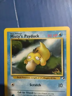 Pokemon TCG Misty's Psyduck With Stamp And Misty's Golduck Holo - Image 5