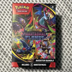 Pokemon Mega Evolution Phantasmal Flames Booster Bundle 6 Packs - Image 1