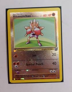 Pokemon TCG Hitmonchan WoTC LP Best of Game Promo #2 Reverse Holo Lightly Played - Image 1