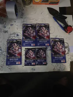 One Piece TCG The Azure Sea's Seven OP14 Lot Of 6 (4 Booster Sleeves/2 Packs) - Image 1