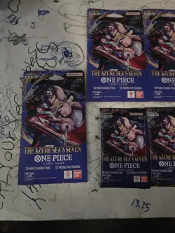 One Piece TCG The Azure Sea's Seven OP14 Lot Of 6 (4 Booster Sleeves/2 Packs) - Image 2