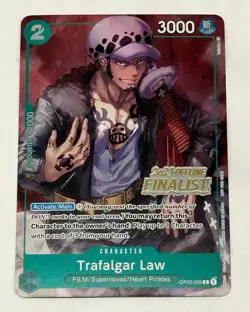 2023 One Piece Trafalgar Law Offline Regional FINALIST Card English Stamp Promo - Image 1