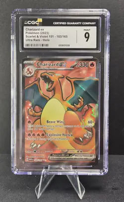 Charizard EX CGC 9 Full Art 151 183/165 Pokemon Card Graded Rare 2023 - Image 1