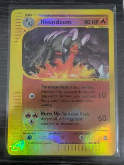 Houndoom 14/147 Aquapolis 2002 Reverse Holo E-Series Vintage Pokemon Card TCG - Image 1