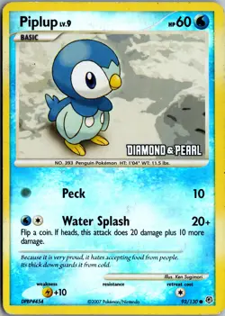 Piplup 93/130 Diamond and Pearl 093/100 Promo Burger King Promos MP Pokemon Card - Image 1