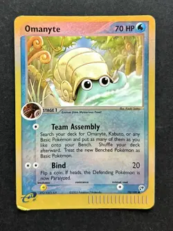 Omanyte 70/100 EX Sandstorm English Reverse Holo - Pokemon Trading Card - MP - Image 1