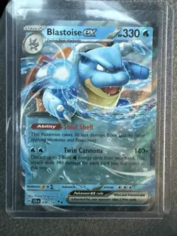 Blastoise EX Double Rare Holo Pokemon Card TCG | Stellar Crown - 030/142 - Image 1