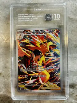 Pokemon TCG Destined Rivals Ethan's Typhlosion Card 190/182 🔥 TAG 10 GEM MINT - Image 1