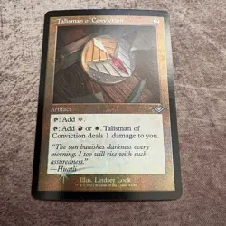 Talisman of Conviction Retro Etched FOIL - Modern Horizons - MTG Magic - LP - Image 1