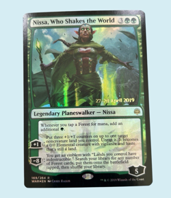 Nissa, Who Shakes the World Foil, Prerelease, Near Mint, Magic the Gathering MTG - Image 1