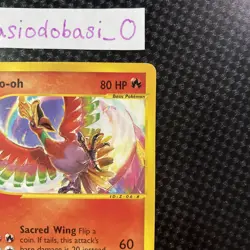 Pokemon TCG Card HO-OH WOTC Series #52 Black Star Promo LP Condition - Image 3