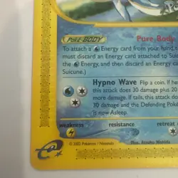 Pokemon TCG Suicune 53 WotC Black Star Promo Pokemon Movie 2002 Rare Card HP/DMG - Image 5