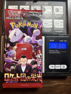 Heavy 8.71g Pokemon Sealed Glory Of Team Rocket Japanese Booster Pack - Image 1