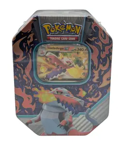Pokemon TCG Paldea Partners Tin featuring Skeledirge ex New/Sealed Free Shipping - Image 1