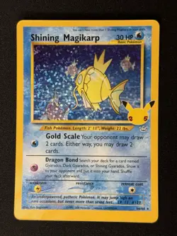 Shining Magikarp 66/64 Celebrations: Classic Collection Holo Pokemon TCG NM - Image 1