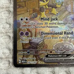 Alakazam ex 201/165 SIR Scarlet & Violet 151 Pokemon Card - Image 4