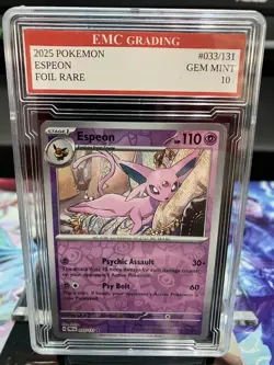 ESPEON 2025 FOIL #33/131 RARE Pokemon Card GRADED 10 TCG CCG - Image 1