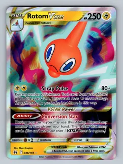 Rotom VSTAR 046/159 Ultra Rare Crown Zenith NM - LP Pokemon TCG - Image 1