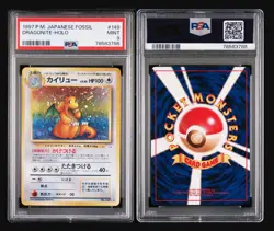 1997 Pokemon Japanese Fossil 149 Dragonite Holo PSA 9 Mint - Image 3