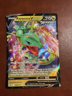 Pokemon TCG Rayquaza v SWSH147 Sword & Shield Black Star Promo 2021 NM Condition - Image 1