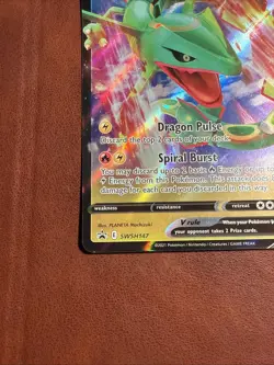 Pokemon TCG Rayquaza v SWSH147 Sword & Shield Black Star Promo 2021 NM Condition - Image 3