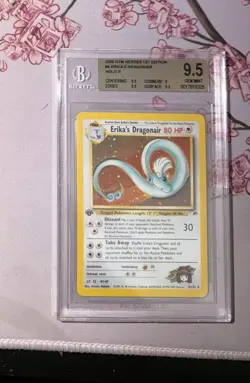 Pokemon Erika's Dragonair Gym Heroes 1st Edition Holo BGS 9.5 #4/132 - Image 1