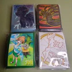 Lot of 4 Packs Pokemon Official TCG Sleeves (65ct Each) From 2022 ETB Boxes NEW - Image 1