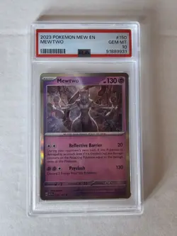 Pokemon Mewtwo Rare Holo 150/165 SV151 Scarlet & Violet PSA 10 2023 - Image 1